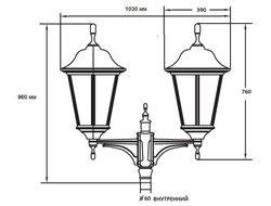 Парковый светильник серии  Bremen-2
