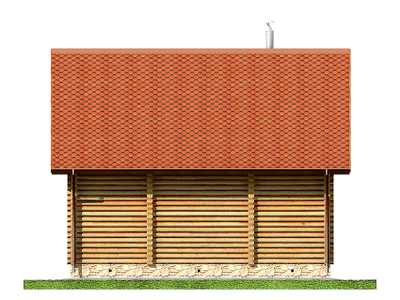 Гостевой двухэтажный дом-баня с бильярдной ДБ-14, площадь 123 м2