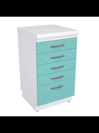 Тумба металлическая с ящиками на подиуме ТМЯ-5.0