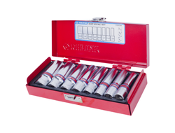 Набор глубоких торцевых головок 3/8", шестигранные, 3/8"-13/16", 8 предметов KING TONY 3508SR