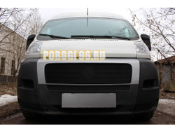 Защита радиатора Fiat Ducato III 2006-2014 black верх