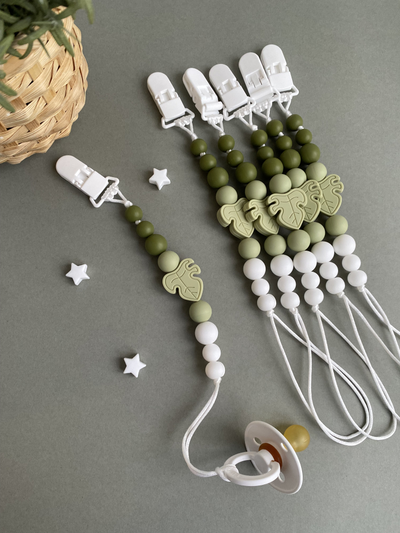 Держатель для пустышки ЛИСТ МОНСТЕРА