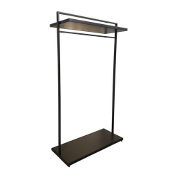 Пристенное вешало для одежды с полкой и подиумом