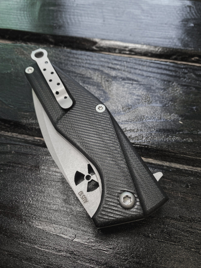 Складной нож URAN сталь AUS 10, рукоять G10, цвет черный