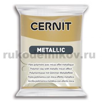 полимерная глина Cernit Metallic, цвет-rich gold 053 (темное золото), вес-56 грамм