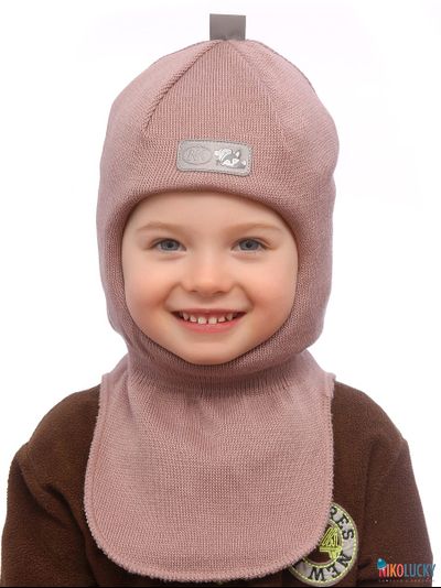Шапка-шлем "NK"   20101-01, цвет пудровый р. 52-54