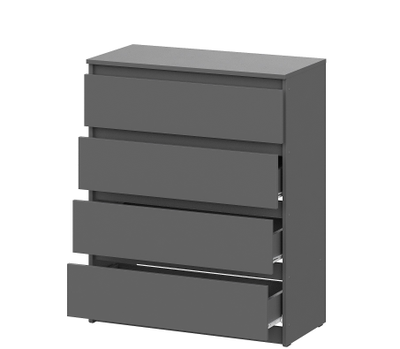 Денвер Комод 4 ящика Графит серый