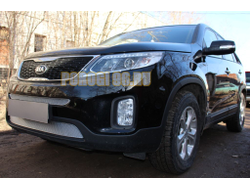Защита радиатора KIA Sorento 2012- chrome середина PREMIUM