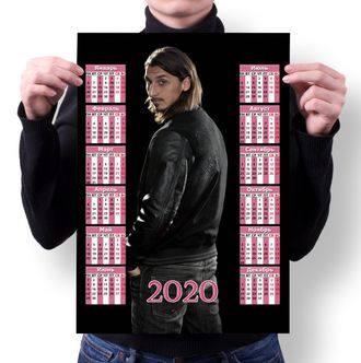 Календарь  настенный  на 2020 год  Зла́тан Ибраги́мович  №  9