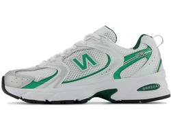 New Balance 530 White With Nightwatch Green