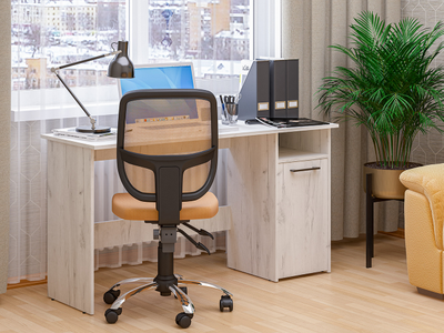 Фронда-7 стол письменный с тумбой Крафт светлый