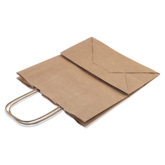 Пакет бумажный с кручеными ручками, крафт, 220x120x250мм 250 шт