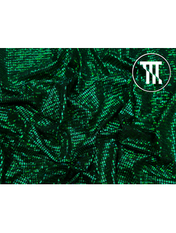 Трикотаж Космический прямоугольник, цв. Зеленый