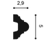 Молдинг P4020 - 5*2,9*200см