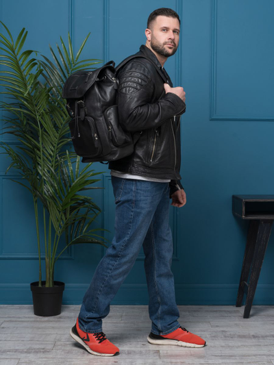 Кожаный рюкзак Vetralla black (арт. 3101-01)