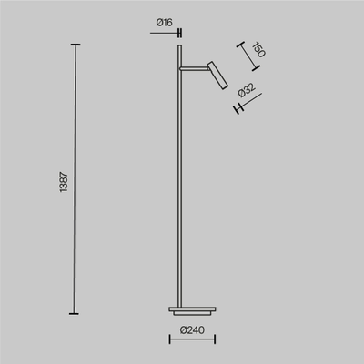 Напольный светильник (торшер) Estudo, Z010FL-L8B3K