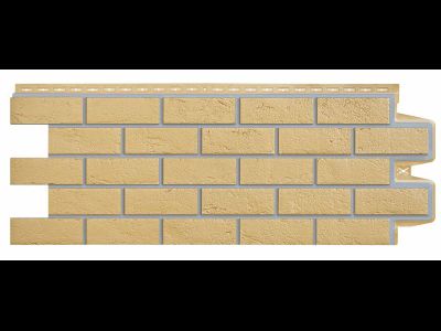Фасадная панель "Состаренный кирпич", цвет горчичный, серия премиум | Grand Line