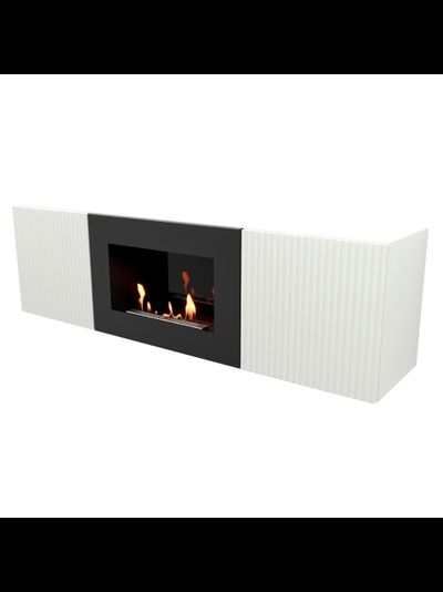 Тумба с биокамином Firelight BFP/P-1400L белая