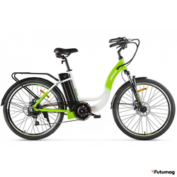 Электровелосипед Eltreco White (Бело-зеленый)
