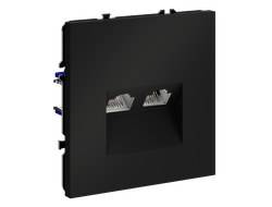 VLS060208 Розетка компьютерная двойная RJ45, черный матовый-1