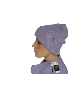 Шапка Италия Vizio 1200  сиреневая с отворотом