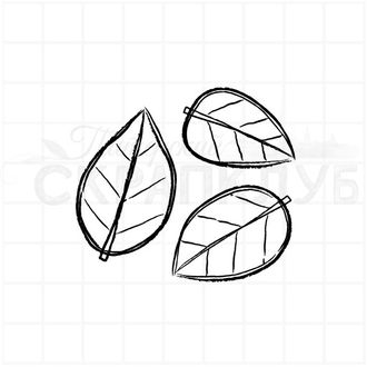 Штамп для скрапбукинга листья
