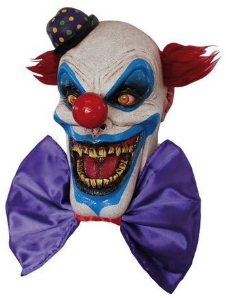 клоун, с бантом, бантик, весёлый, маска, страшная, ужасная, масочка, латекс, латексная, на голову