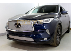 Защита радиатора Infiniti QX50 2021- chrome низ PPREMIUM