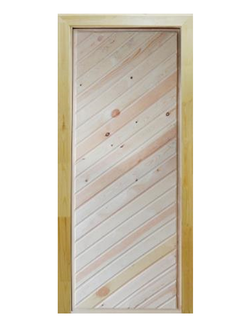 Дверь Наборная утеплённая Сосна тип2 Размер (с коробкой): 2м*80см
