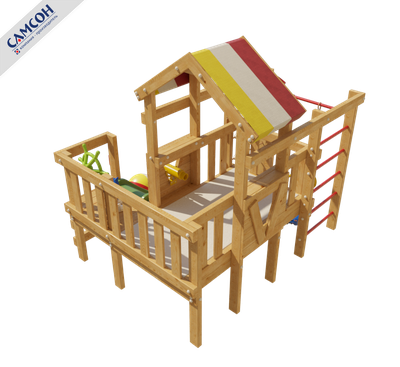 Детская игровая кровать-чердак СОНИК вид сбоку