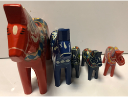 643-1/ Пять лошадок, дерево/эмаль, Швеция, 70-е