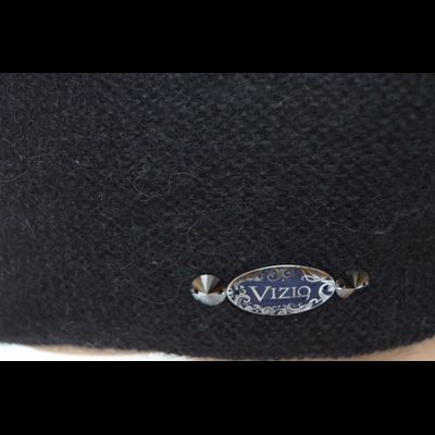 Черный берет вязаный из альпака Vizio Италия 5122