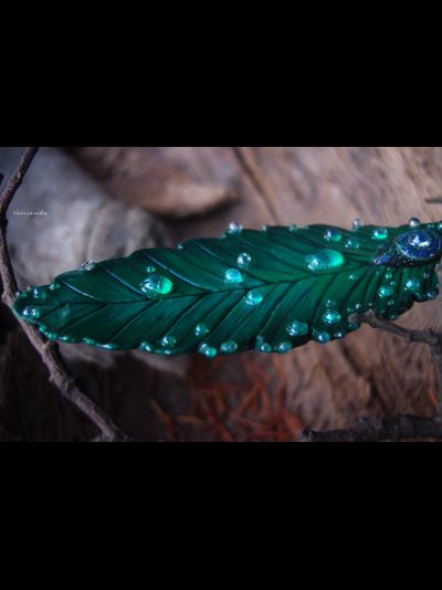 &quot;Наблюдающий лист&quot;, необычная брошь в стиле фэнтези