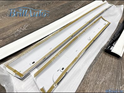 Молдинги Toyota Land Cruiser Prado 150 белые с хромом