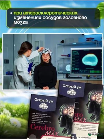 Церебромакс,  для повышения умственной активности, памяти и концентрации