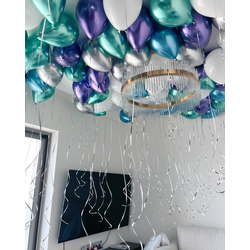Шары под потолок "Тиффани с фиолетовым"  (46 шт)