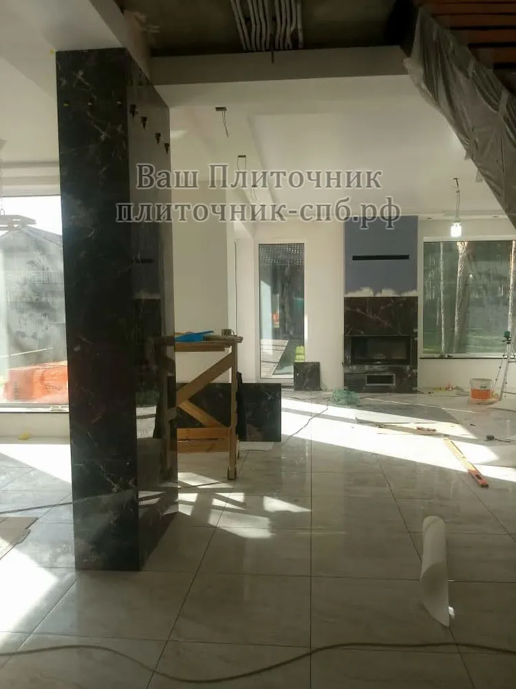 облицовка керамогранитом 60-120 см