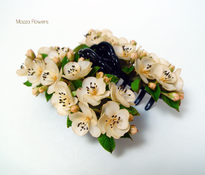 Краб для волос "Винтажная яблоня".