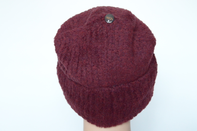 Бордовая шапка из кашемира Вицио Италия