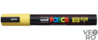 Акриловый Маркер Uni POSCA PC-5M 1,8-2,5мм, овальный наконечник, желтый