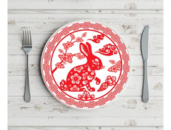 Тарелка год Кролика №3