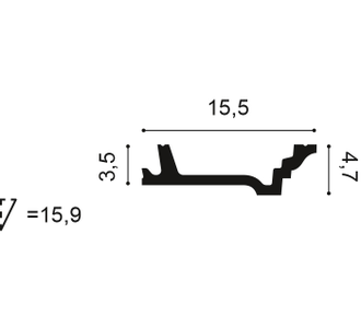 Карниз C305 - 4,7*15,5*200см