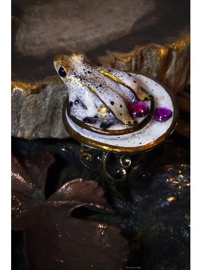 Кольцо с лягушкой &quot;Двойняшка Кваквази&quot;, реплика Дневного Светлячка