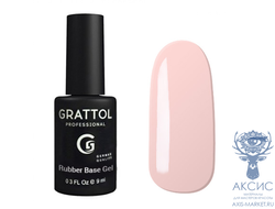 ( 9мл ) Камуфлирующая База №4  для гель-лака Grattol Rubber Base