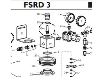 Фильтр осушителя ESR, используемого в составе фильтр-группы FSRD3 первого поколения 3063151