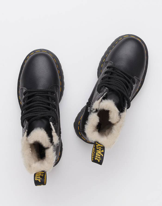 Зимние ботинки Dr Martens Jadon на платформе с мехом