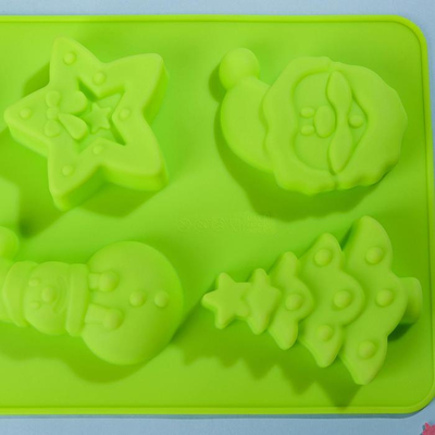 Форма силиконовая для выпечки «Новый год», 29×17 см, 6 ячеек