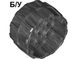 ! Б/У - Wheel Hard Plastic, Treaded with 7 Pin Holes 37mm D. x 22mm, Pearl Dark Gray (22410 / 6122170) - Б/У