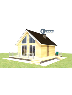 Б-18  ГАБАРИТНЫЕ РАЗМЕРЫ: (8Х7,5М) 2 ЭТАЖА, ОБЩАЯ ПЛОЩАДЬ: 75М²