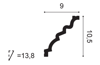 Карниз C326 MANOIR - 10,5*9*200см